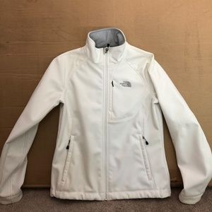 The North Face White Softshell Full Zip Jacket